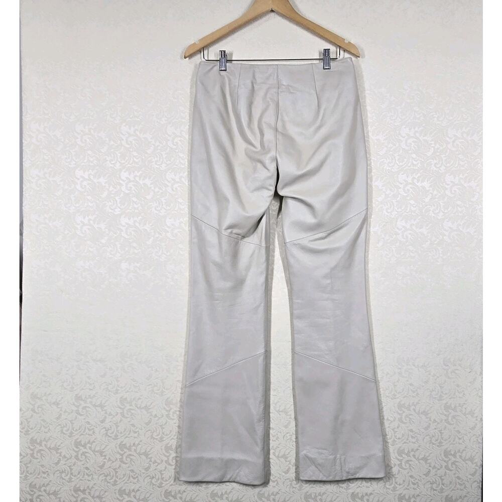 Venus Williams Wilsons Leather Pants sz 8 Beige Flare Leg Lined READ - Picture 7 of 15